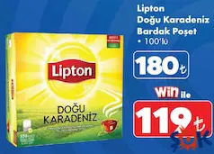 LİPTON DOĞU KARADENİZ BARDAK POŞET ÇAY 100'LÜ LİPTON DOĞU KARADENİZ BARDAK POŞET ÇAY 100'LÜ